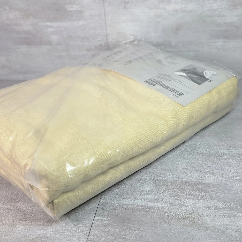 IKEA Lenda Curtains 1 Pair W.Tie BacksYellow 55x118